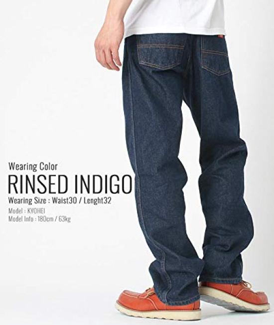 Dickies 9393 Regular Fit Denim Rinse Size Waist Length Jeans, Indigo, 34, 30,