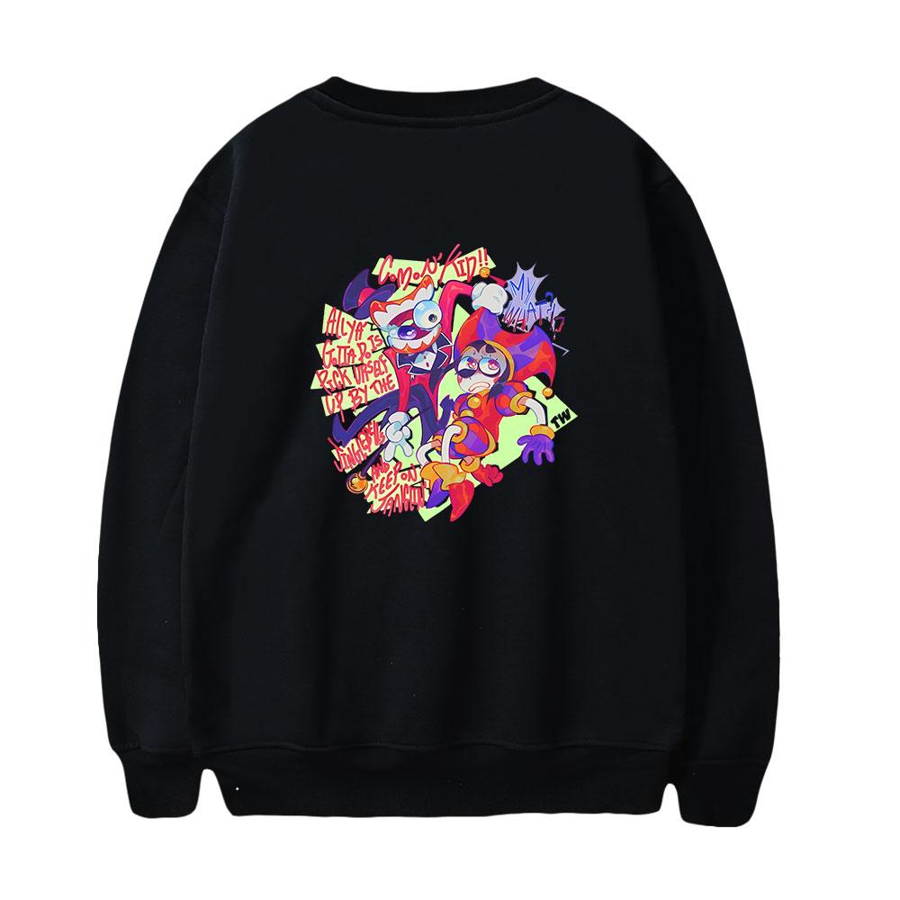 Men's The Amazing Digital Circus Print Hoodies Round Neck Hooded Sweatshirts Man Travel Pullover Male Top Streetwear Outdoor Tracksuit