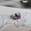 Серебряное кольцо с натуральным аметистом 3.125ct, вес изделия 4,09 гр (2179429)