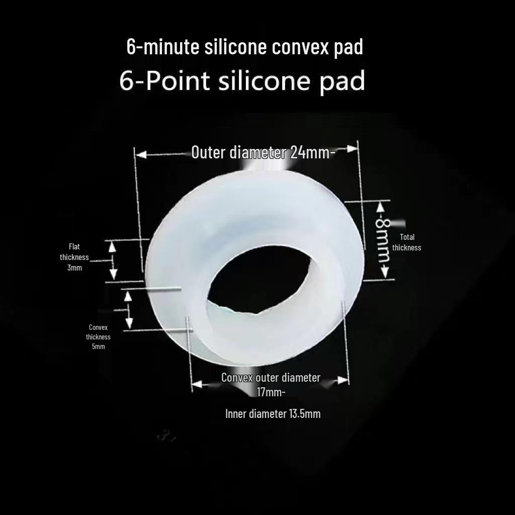 

4-6 Minute Silicone Convex Gasket: Shower & Faucet Repair, Waterproof Seal, Corrugated Pipe