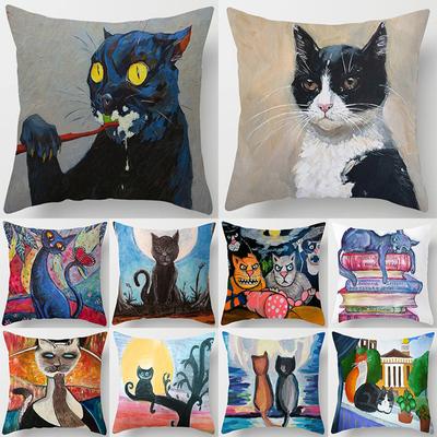 Cartoon Katten Serie Kussen Cadeau Huis Kantoor Decoratie Slaapkamer Bank Auto Kussenhoes