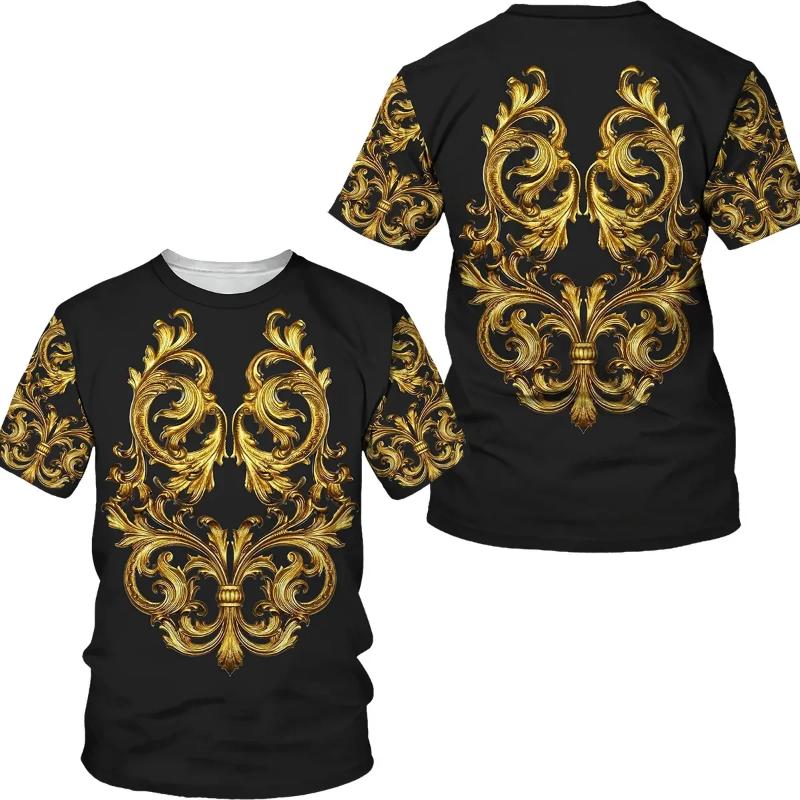 2022 Summer New Lion Head Pattern 3D Printing T-shirt Fashion Men's Street Casual Sports Shirt Men's O-neck Oversized T-shirt