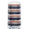 Five-Layer Men's Manual Razor with Rotating Head, Washable & Portable, Includes Storage Case