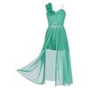 Barn Bryllup Blomster Jente Kjole Jente Ermeløs Blomster Blonder Rhinestone Maxi Romper Aftenkjole Danseklær