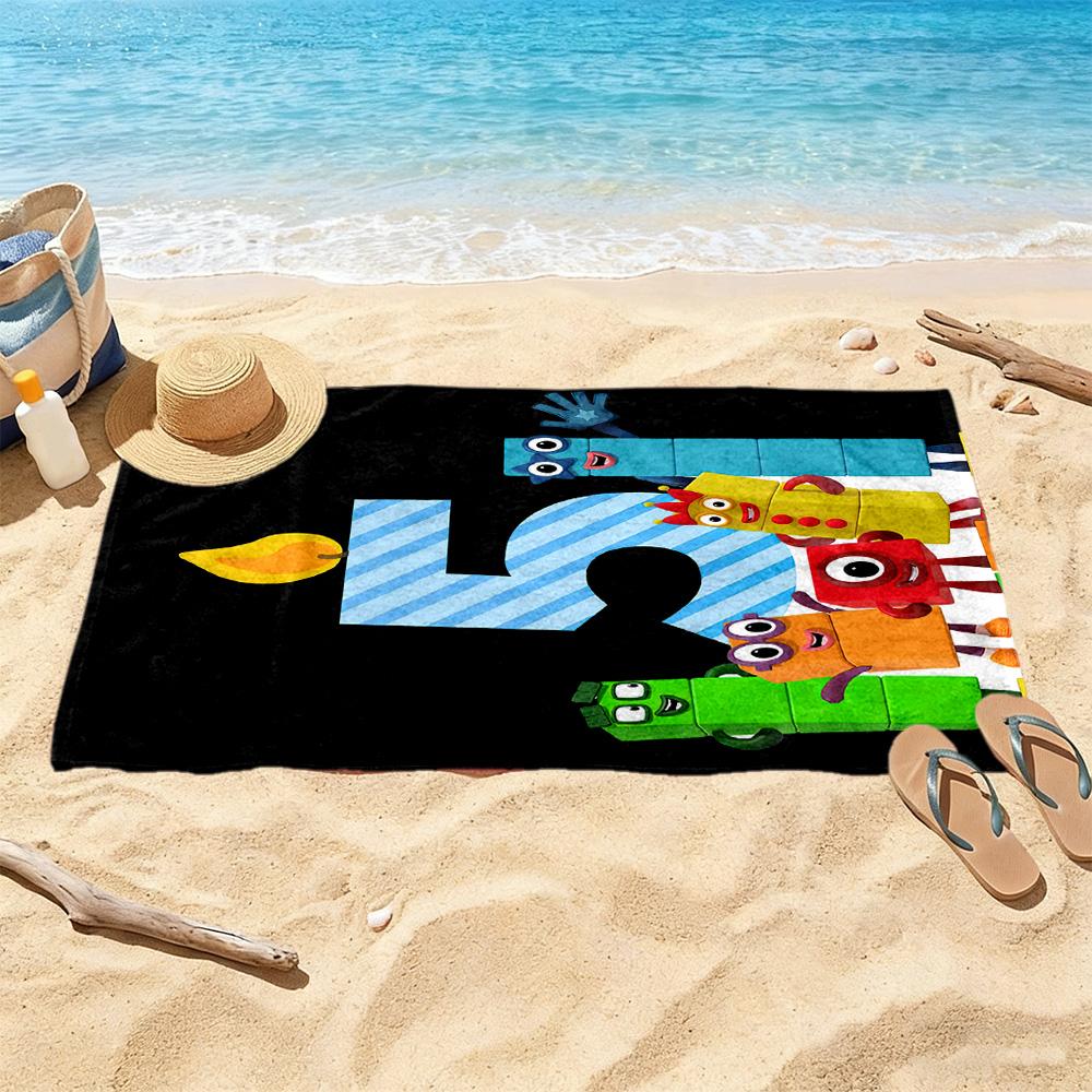 Numberblocks Beach Towel High Absorbency Quickdry Comfortable Lightweight Suitable For Swimming Gym Camping Yoga Vacation