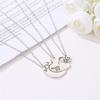 Family Moon & Heart Pendant Love Necklace Set