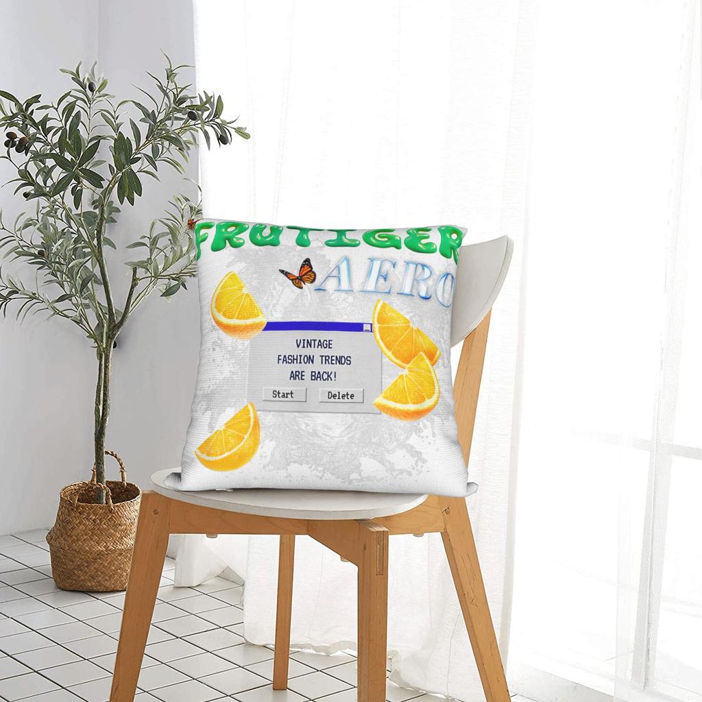 Frutiger Aero Y2K Square Pillow Case Piece Tech Orb Cushion Cover Customized Zippered Decorative Pillowcover for Car 40*40cm