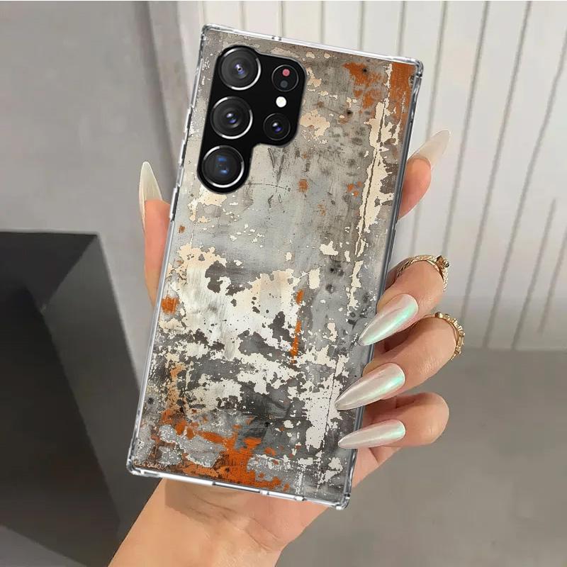 

Vintage Industrial Style Rusty Pattern Phone Case for Samsung Galaxy S26 S24 S23 Ultra S25 Edge S22 S21 Plus S20 FE + Soft Print Samsung S24 Plus