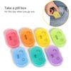 Bärbar daglig pillerlåda AM PM 7-dagars pillerhållare Medicinering Tablett Förvaringsväska Dispenser Organizer