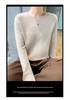Women's Genuine Cashmere Seven-Gauge Thick Saddle Shoulder Round Neck Loose Solid Color Knit Sweater Base Layer