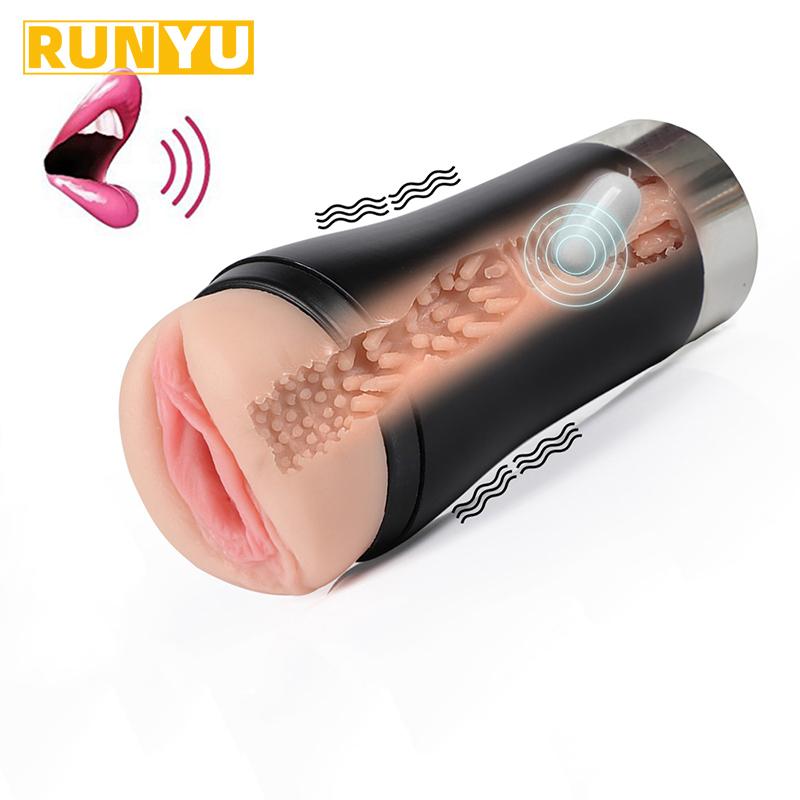 Automatic Male Masturbator Cup Strong Vibration Blowjob Machine Real Pussy Masturbation Sex Toys for Men