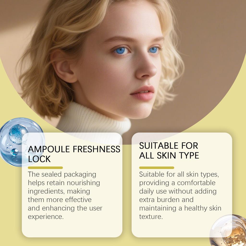 Moisturizing Ampoule Serum, A Gentle And Nourishing Brightening Serum,2ml