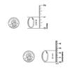 LeCalla S925 Sterling Silver Antique Texture Charms Huggie Hoop Earring for Women Teen 25MM