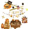 Halloween Theme Balloons and Pumpkin Lanterns for Indoor Decoration and Wall Scene Layout
