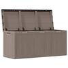Garden Storage Box 270 L Brown PP Wood Look