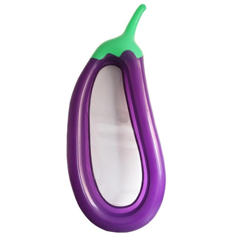 Inflatable Eggplant Floating Row Floating Bed Swimming Float Lounge Chair Summer Water Toyn