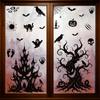Halloween sticker black horror atmosphere death glass sticker mall window scene arrangement bat static sticker