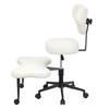 Yoga Meditation Chair with Back Support, Adjustable Cross-Legged Office Chair with Wheels