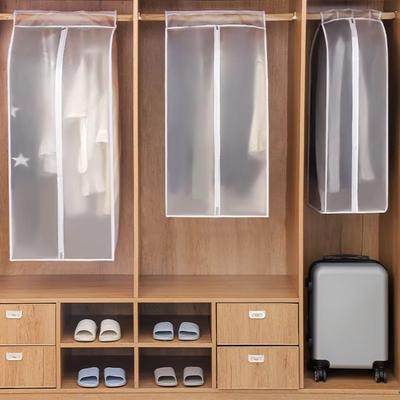 Transparent Coat Storage Bags Anti-fouling Dust Cover Hanging Hanging Clothes Bag  For Household