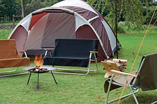 Captain Stag Bench Cover, Fire Proof, UP-2685, Black, Flame Retardant Fabric with Back Pocket