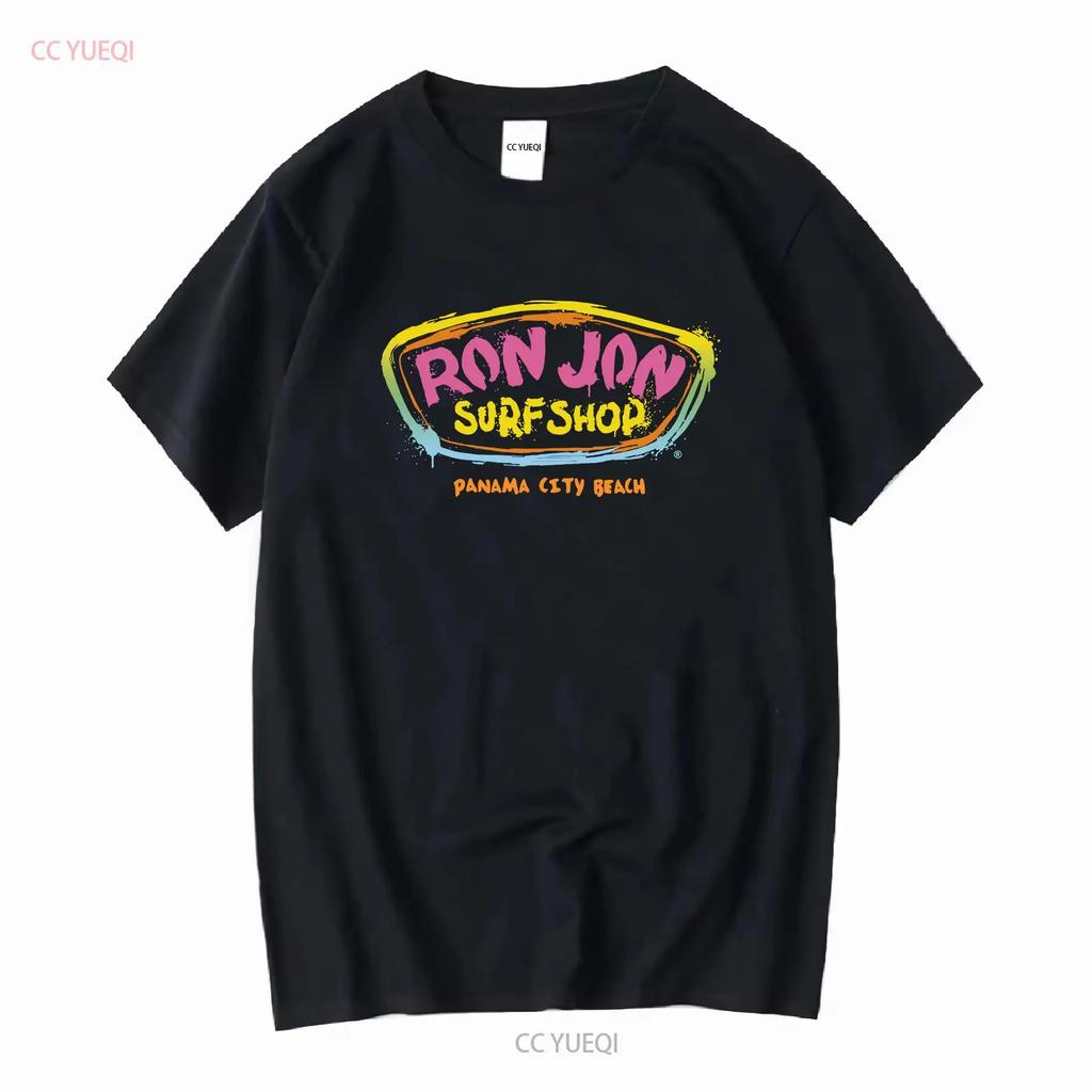 Ron Jon Surf Shop Panama City Beach Maglietta Uomo Taglia Piccola Manica Lunga Vintage Lavata Leggermente Stile Top Per Uso Quotidiano