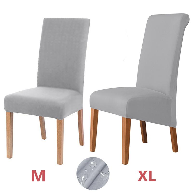1pcs Polar Fleece Chair Cover Stretch XL Size Long Back Chair Covers Seat Covers With Back For Wedding Dining Room Chairs For Kitchen