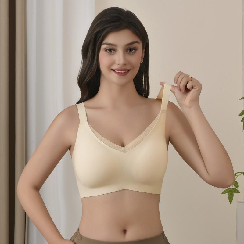 Women Seamless Soft Support Push Up No Underwire Fixed Cup Bra