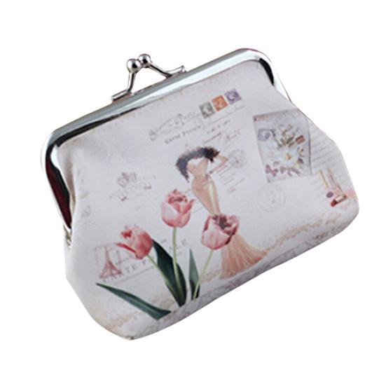 

Женский кошелек с цветочным принтом и застежкой, клатч, ключ, держатель для карт, кошелек 3