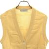 Aquascutum Made In Japan Cotton Knit Best 9 Yellow Women Used