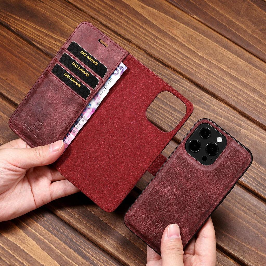 ONETHEFUL Cover Portafoglio Per Xiaomi Redmi Note 12 Pro – Pelle PU Rossa, Multifunzione Con Slot Carte E Supporto