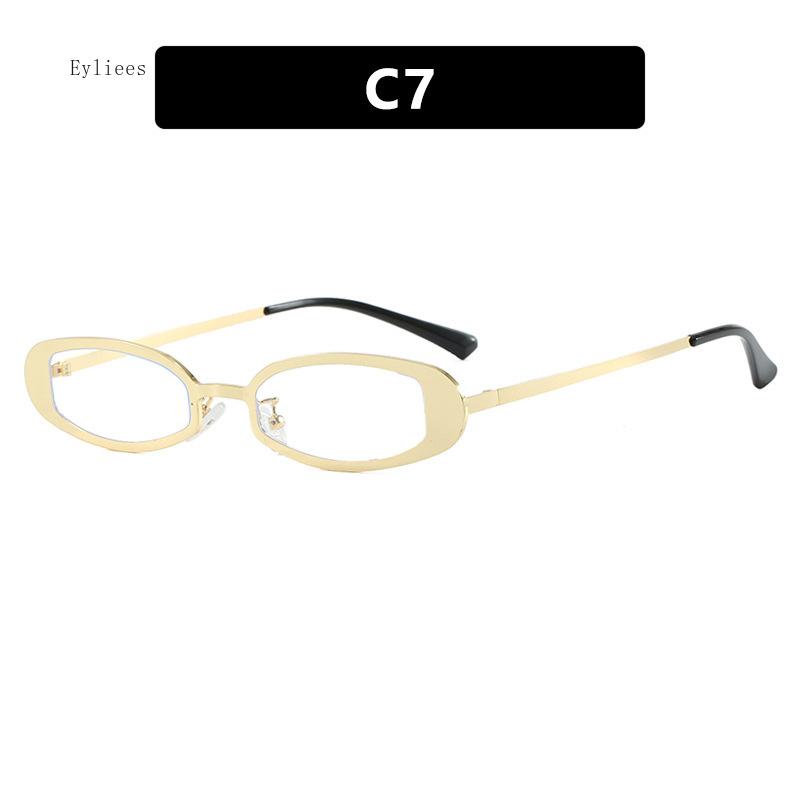 New Neutral Retro Sunscreen Sunglasses Fashion Small Frame Cat Eye Metal Travel Sunglasses UV400 Designer Gafas De Sol