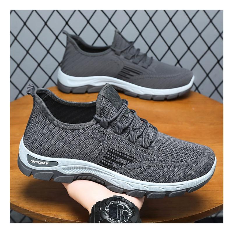 Fashion Men's Sports Shoes Summer Breathable Casual Sneakers Knitted Mesh Running Single Shoes Trendy for Men Cheap Shoes Clearance