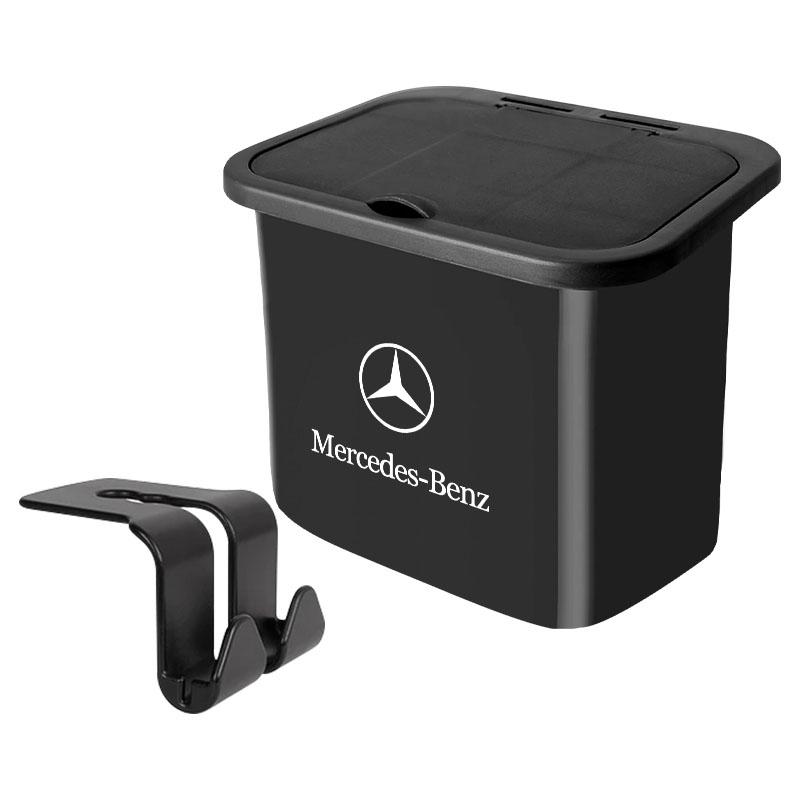 1Pcs Car Seat Back Hanging Trash Can Storage Case Rear Row Organizer For Mercedes Benz AMG W205 W204 W203 W211 GLC GLE CLA W212 W213 W201 W210 W124