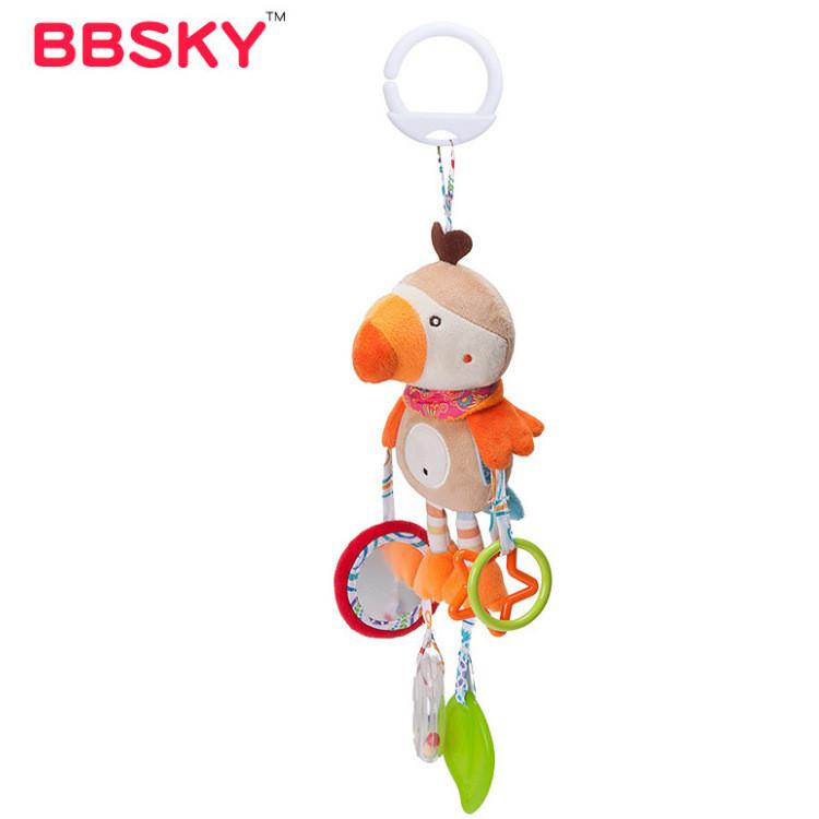 Infant Plush Rabbit Cat Dog With Music And Hanging Loop For Touch And Visual Stimulation