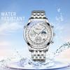 Stainless Steel Watch with Analog 3ATM Water Small Luminous Quartz Silver A Fashionable Accessory for and Boyfriends Men's Calendar, Display,