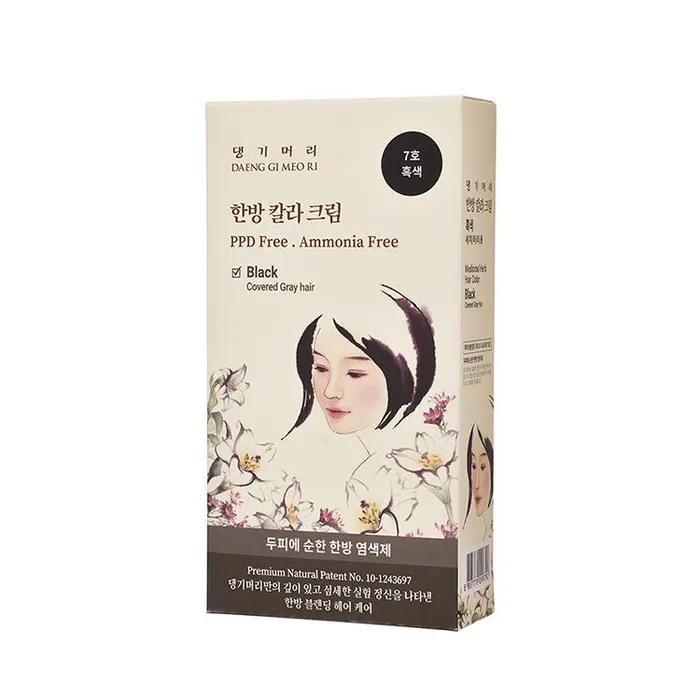 

[Danggi Hair] Красящее средство для ухода за поврежденными волосами Крем для окрашивания в восточном стиле №. 7 Черный
