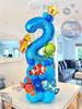 24 szt. Urocze balony tematyczne ze zwierzętami morskimi, balon w kształcie homara, ośmiornicy, konika morskiego, ryby do dekoracji imprezy morskiej, balony urodzinowe