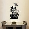 Wall Fashion Decoration DIY Wall Stickers Coffee Cup Decal Removable Kitchen Art Mural Decor Wall Sticker Accessories Tools