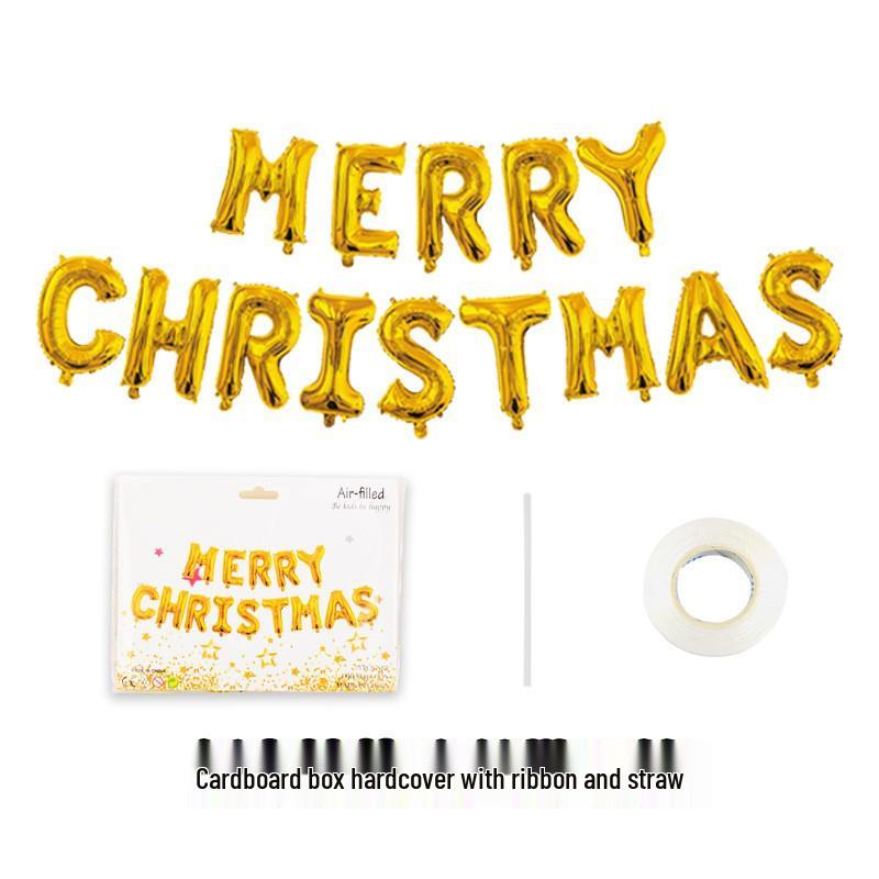 16 Merry Christmas Letter Foil Balloon Set