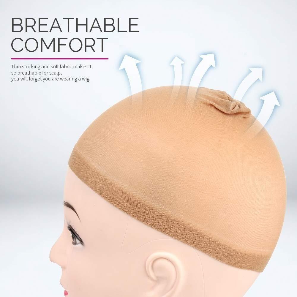 2 Pieces Multicolor Wig Cap Stretchy Nylon Stocking Wig Caps High Quality Nylon Wig Caps Women&Men