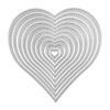 10 Pezzi Fustelle da Taglio Fai da Te a Forma di Cuore Stencil Album Scrapbooking Cartolina Kit per Goffratura