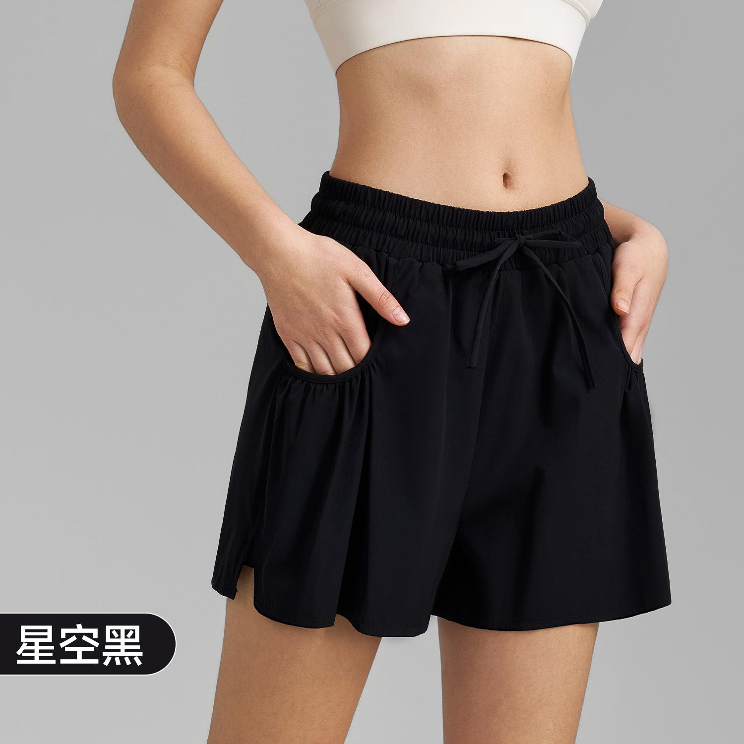 

Спортивные шорты Защищающие от просвечивания быстросохнущие шорты для йоги Облегающие фитнес-брюки Большой карман-бутон женская верхняя одежда 2025 новинка XL