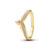 Heart-shaped Butterfly Flower Ring, Suitable for European Women's Exquisite Charm Jewelry Gifts