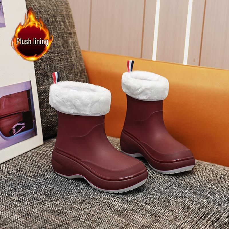 Dámské vodotěsné protiskluzové módní krátké holínky - Odolné proti opotřebení pro venkovní použití a mytí auta, Gumové boty