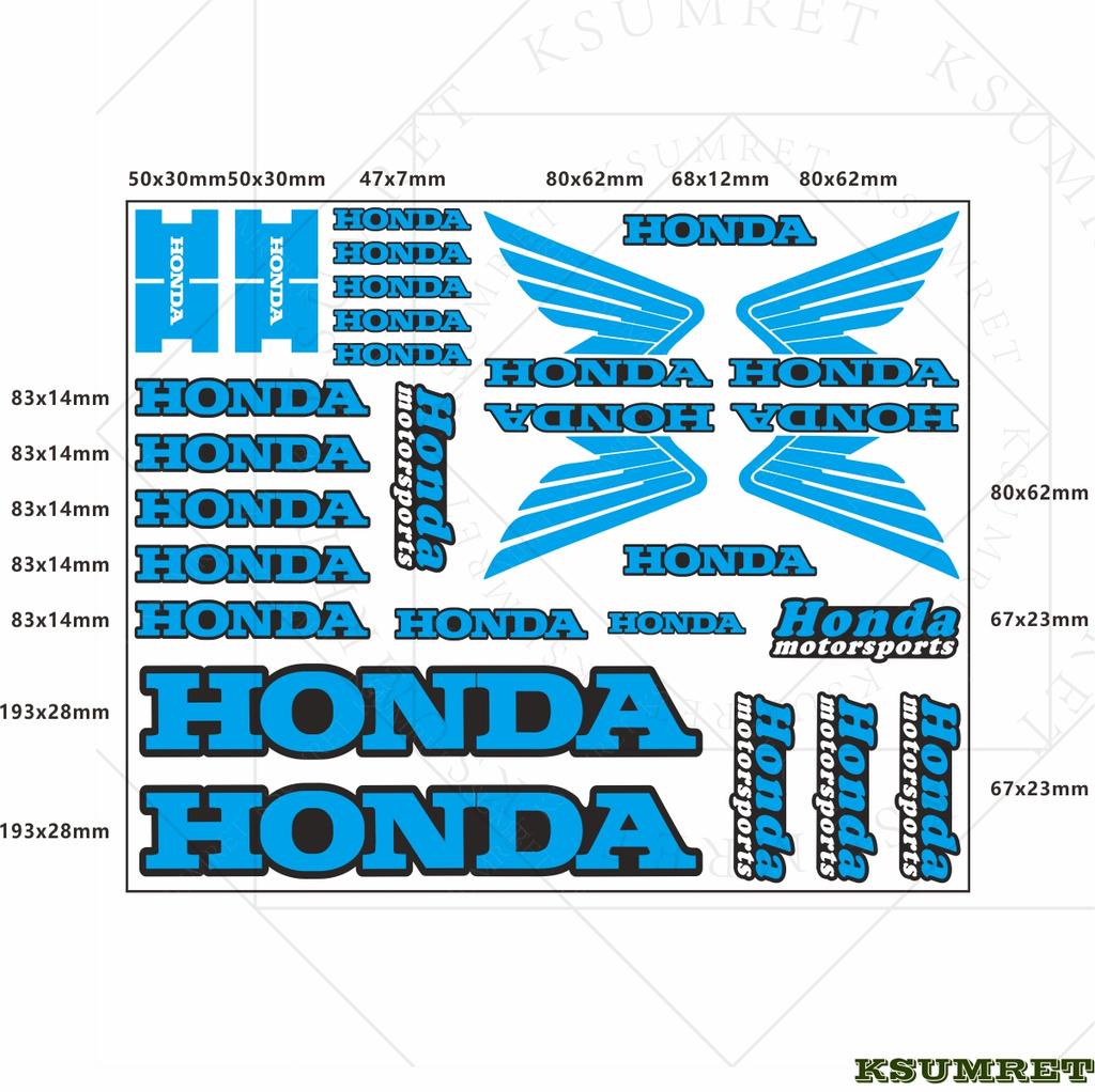 Honda Sticker Logo Motorcycle Hemet Vinyl Decal Waterproof Reflective