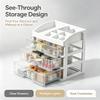 1PC Transparent Plastic Multifunctional Storage Box for Desktop Office Cosmetic Stationery Display Rack