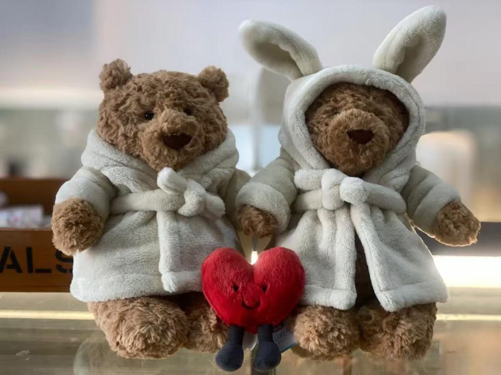 J C Plush New Bartholomew Bear Series Plush Toys Eggplant Bear Love Bear Cute Plush Toy Baby Comfort Child Birthday Gift