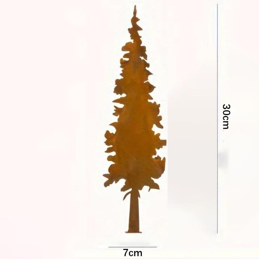 1pc Rustic Metal Spruce Tree and Elk Ornaments - Hunting Decor and Gifts for Christmas and New Year's Decoration