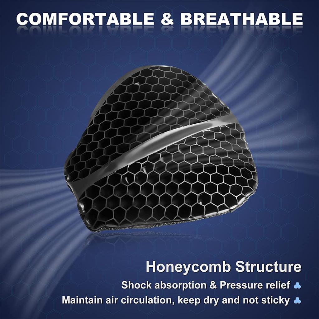 Foldable Motorcycle Gel Seat Cushion 3D Honeycomb Structure Shock Breathable Motorcycle Gel Seat Pad Gel Cushion For Seat
