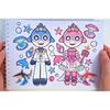 8 Sheets/Pack Diy Cartoon Game Waterproof Puzzle Stickers Cute Stress Relief Creative Educational Assembly Puzzle Toy Party Gift